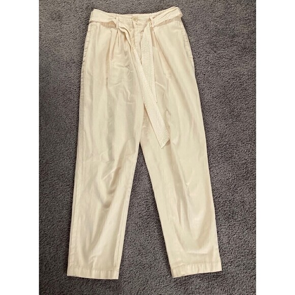 Free people cream belted trousers - Picture 1 of 3